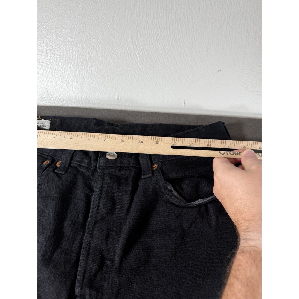 Levis 501 Premium Jeans Mens 31x32 Black Straight Leg Button Fly Casual Big E - Picture 7 of 12